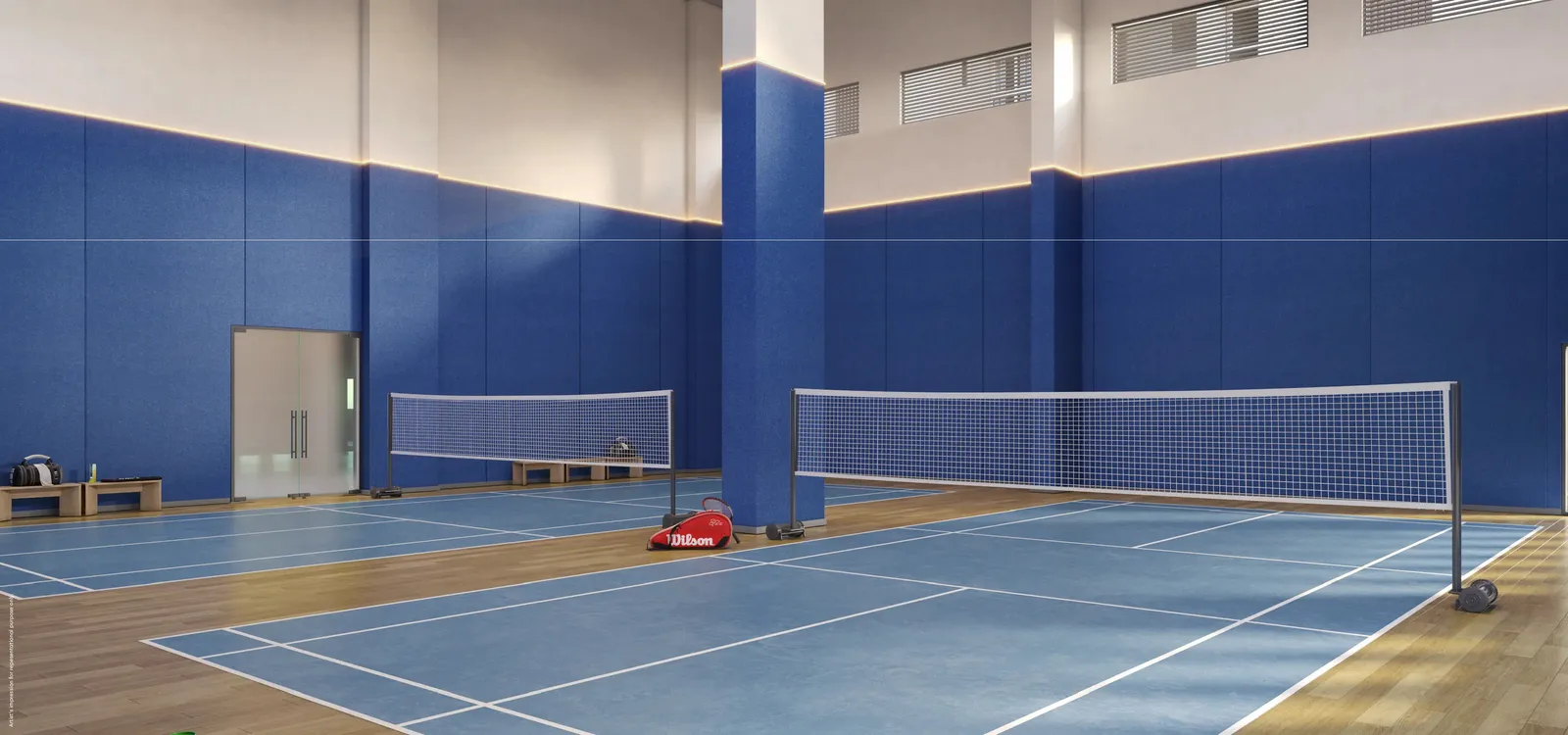 Indoor badminton courts