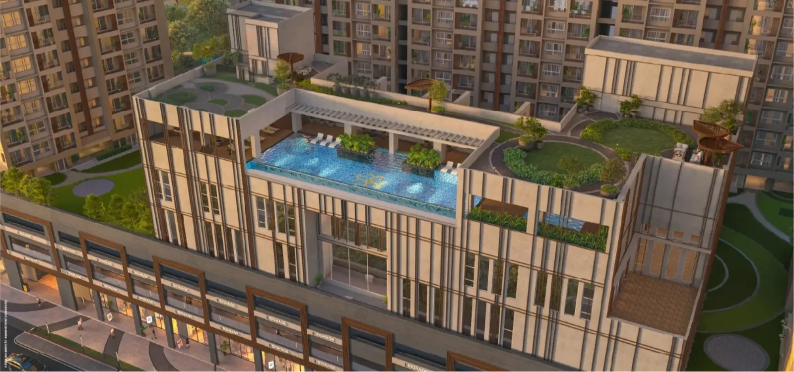 Clubhouse rooftop swimming pool