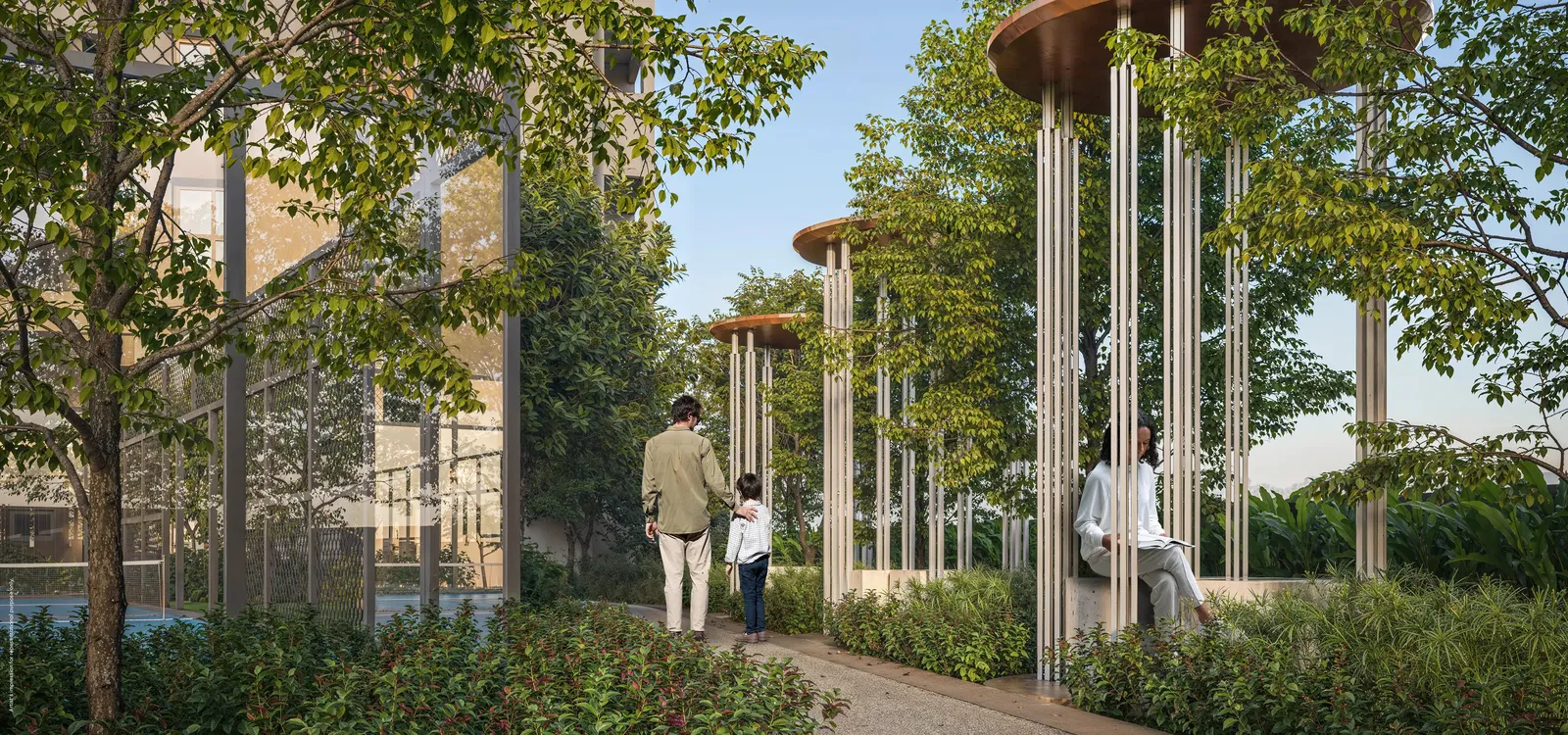 Nest seating in the gardens