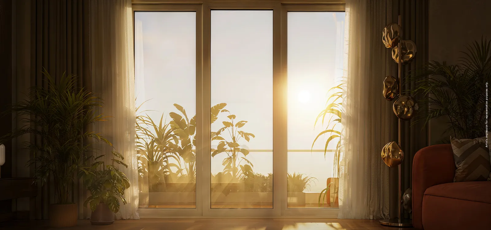 Sunlit living room