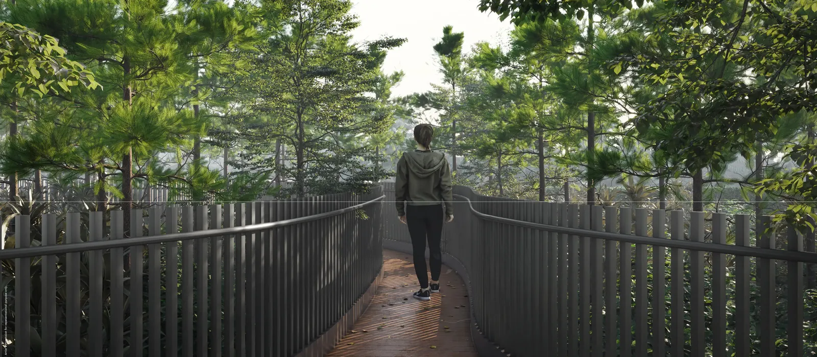 Forest boardwalk at Godrej Elaris, Magarpatta – Mundhwa